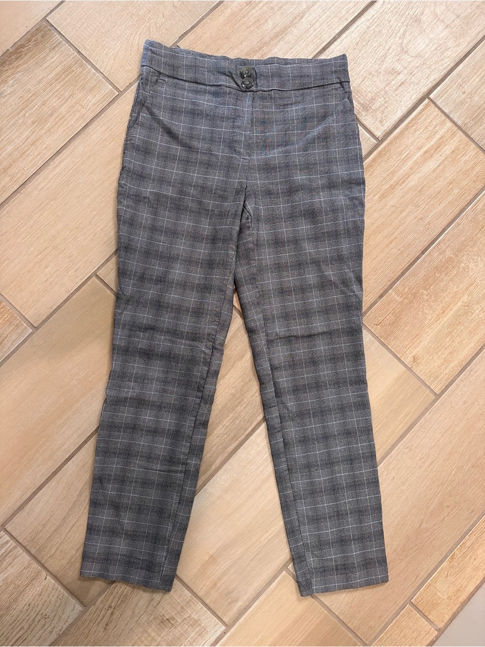 Plaid stretch Dress Pants